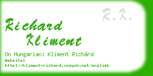 richard kliment business card